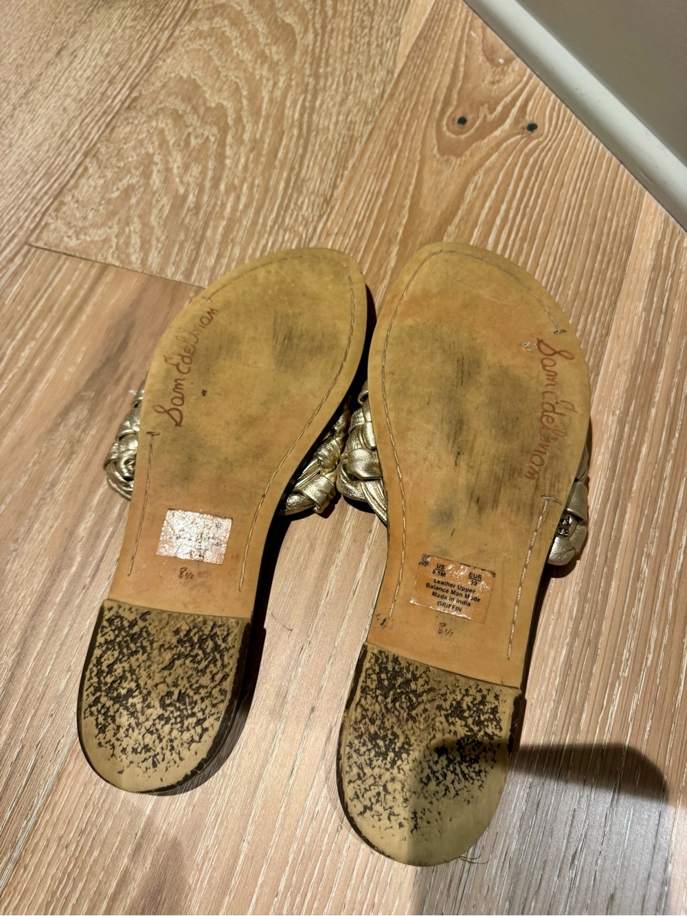 Sam Edelman Braided Metallic Slide Sandal - Gold - Picture 4 of 4